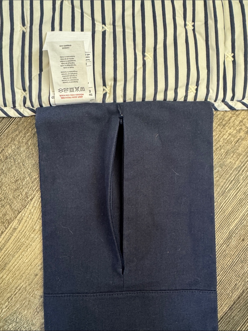 Pehr Navy Stripe Quilted Changing Pad Pouch for Kids - Picture 6 of 6